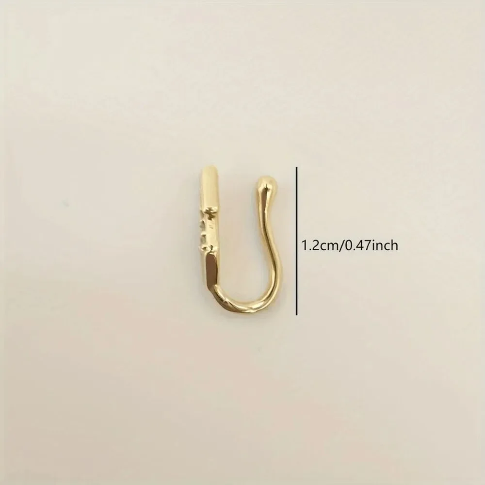 MERMAID TAIL DIAMOND NOSE RING - Picture 3 of 4